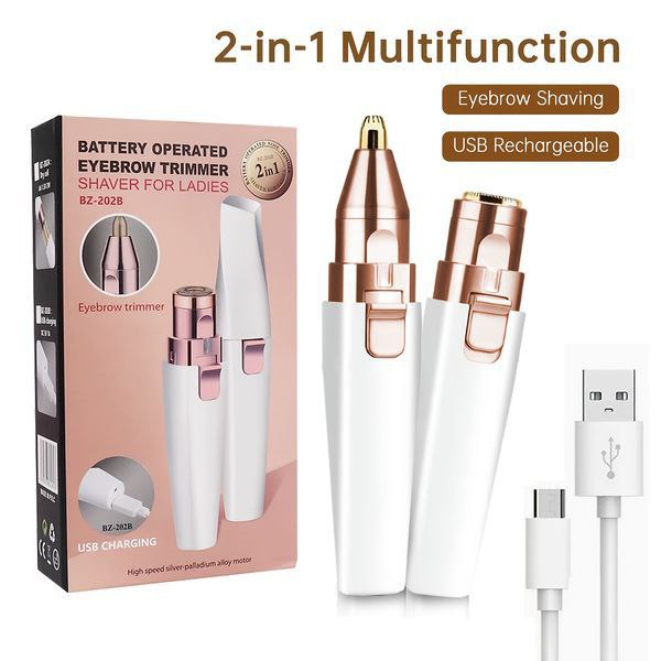 2 in 1 eyebrow-facial hair remover